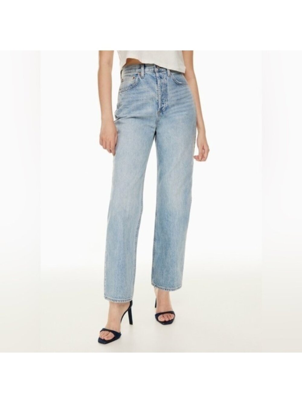 Denim Forum The Joni High Rise Loose Size 26 30L Aritzia #103032